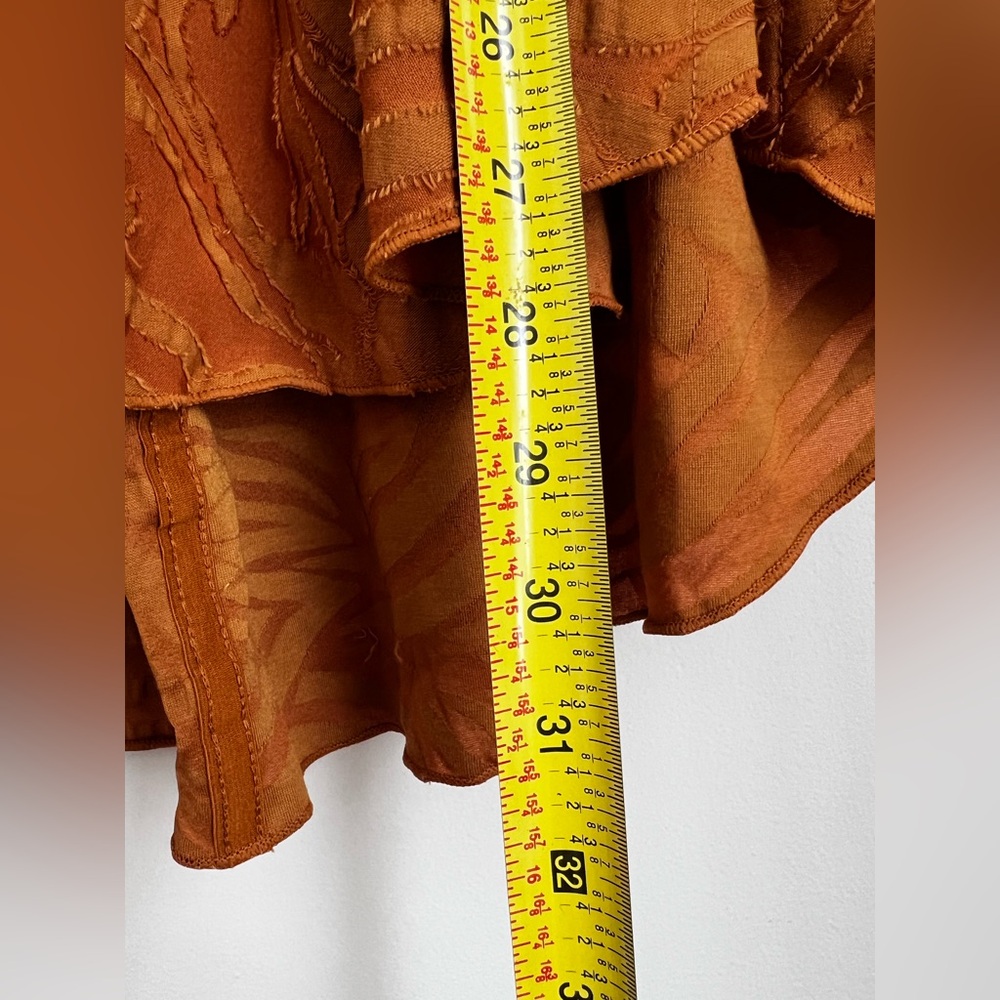 Free People Can’t Stop Dreaming Tunic Top Mustard Yellow boxy textured floral M - Picture 8 of 8